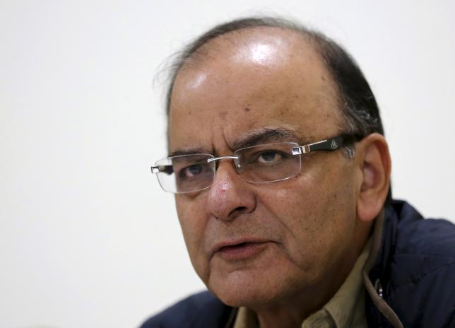 India's Finance Minister Arun Jaitley speaks with the media in New Delhi