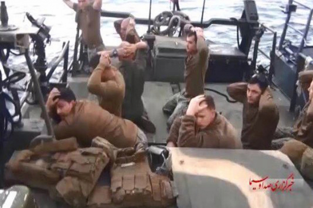 Iranian forces questioning detained US sailors