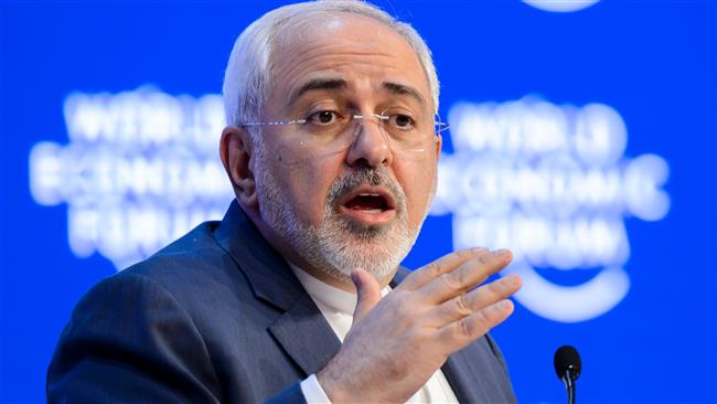 Iranian Foreign Minister Mohammad Javad Zarif speaks during a special session of the World Economic Forum annual meeting in Davos