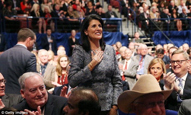 Nikki Haley seen at tonight's Fox Business Network GOP debate gave her party's State of the Union follow-up and warned people not to follow the'loudest voice in the room