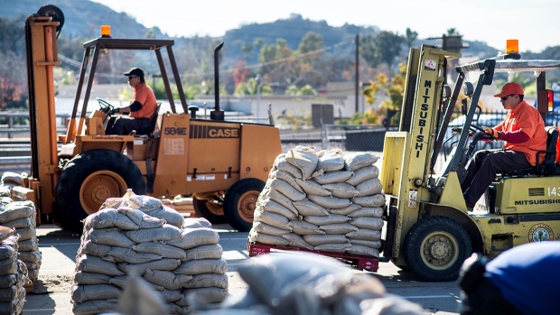 California workers brace for heavy rain