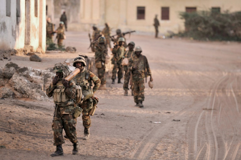 AMISOM  AFP  File  Tobin Jones Image made available by the African Union Mission to Somalia shows AMISOM soldiers on patrol in the Lower Shabelle region of Somalia