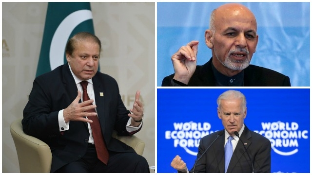 Joe Biden Nawaz Sharif and Ashraf Ghani discuss reconciliation with Taliban