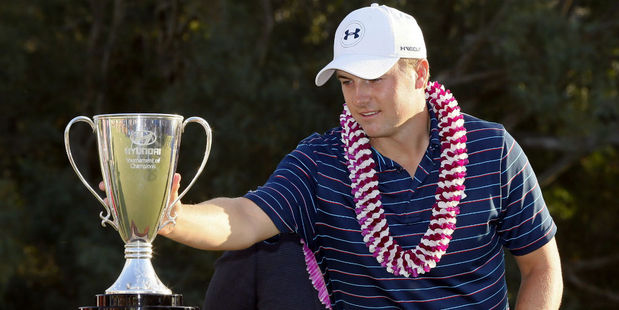 Jordan Spieth with the first of many trophies in 2016