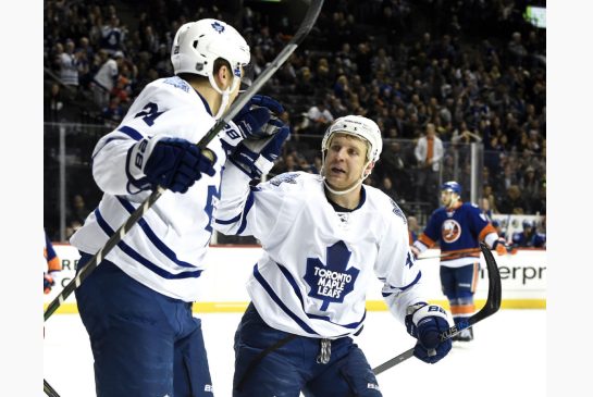 Leo Komarov right will be the lone Leaf representative at the all-star game this month