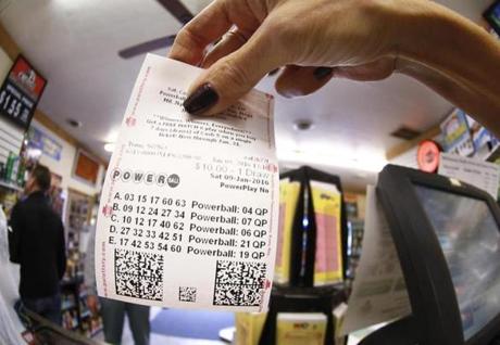 A patron bought $10 worth of chances for a Powerball drawing in Pennsylvania