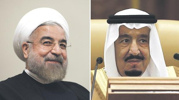 Iranian President Hassan Rouhani and Saudi King Salman