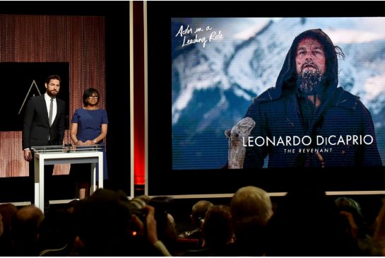 The brutal frontier saga “The Revenant” leads the 88th annual Academy Awards with 12 nominations