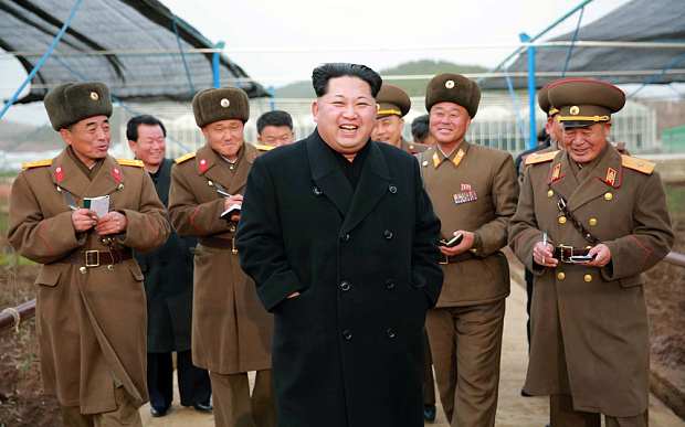 North Korean leader Kim Jong-untook time out from his busy schedule to visit a plant nursery somewhere in North Korea with a coterie of note takers inspecting the 122 tree nursery plant of the Korean People's Army at an undisclosed location in Nort