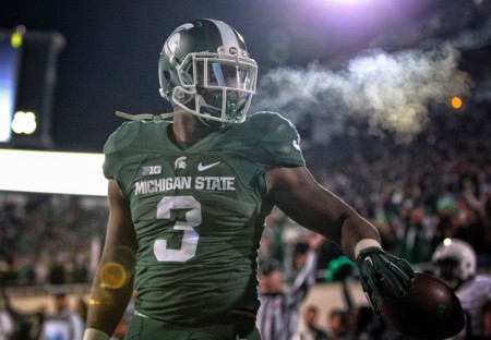 L.J. Scott vs Penn State. Credit to Mike Carter and USA Today Sports Images taken on November 28th 2015