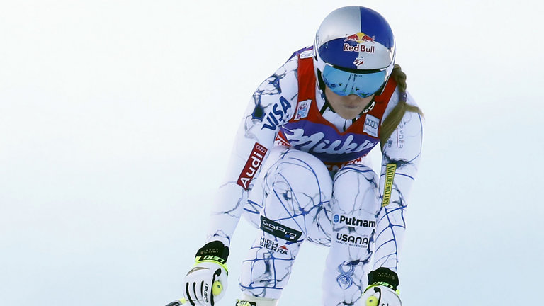 Lindsey Vonn on her way to victory at Altenmarkt-Zauchensee