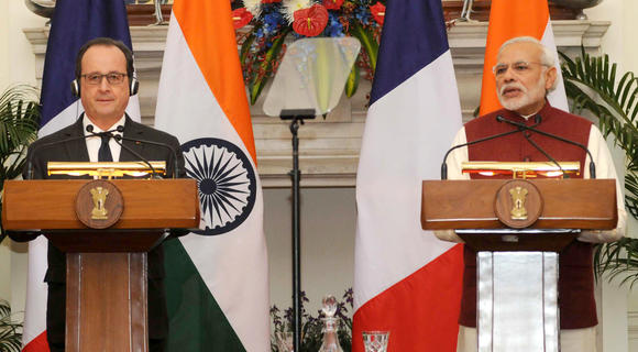 French, Indian leaders bid to shore up fighter deal