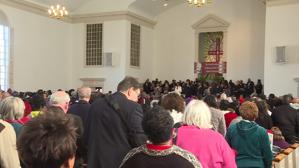 Hundreds gathered at the Greater Warner Tabernacle AME Zion Church Monday. The message was about equality and peace and to celebrate Martin Luther King Jr