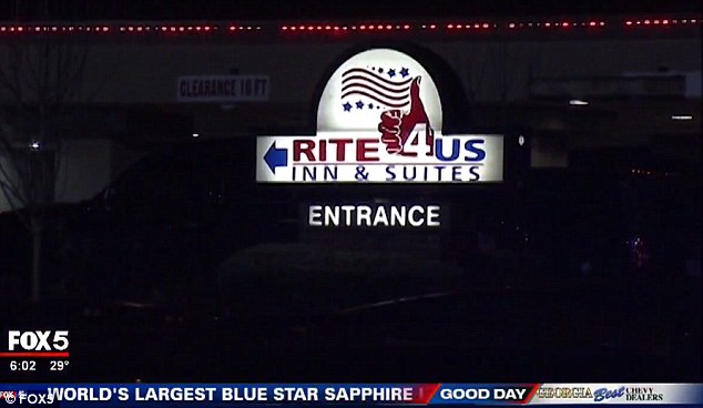 Bloody outcome A hostage situation at Rite 4 Us Inn & Suites in suburban Atlanta ended Tuesday morning with a knife-wielding suspect stabbing himself in the neck