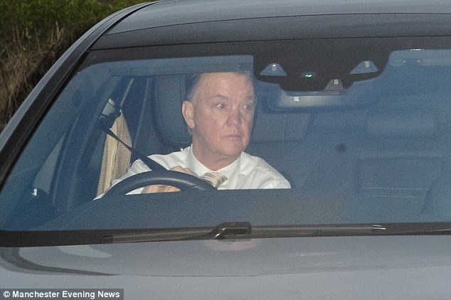 Manchester United manager Van Gaal arrived back at Carrington on Tuesday after two days in Holland