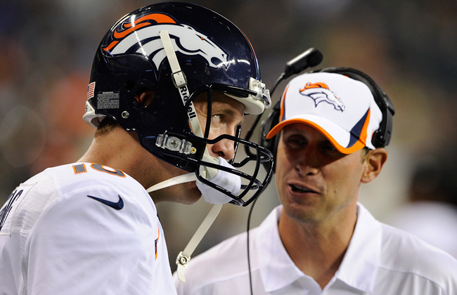 Peyton Manning and Adam Gase