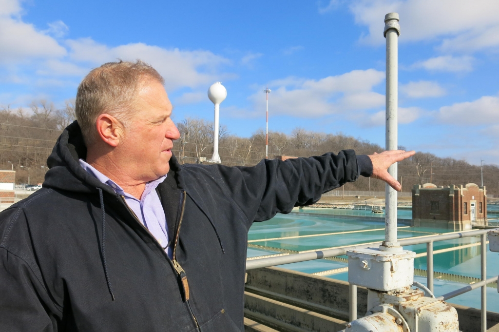 Mike Klender Kansas City plant manager explains how the water treatment process works in Kansas City Missouri