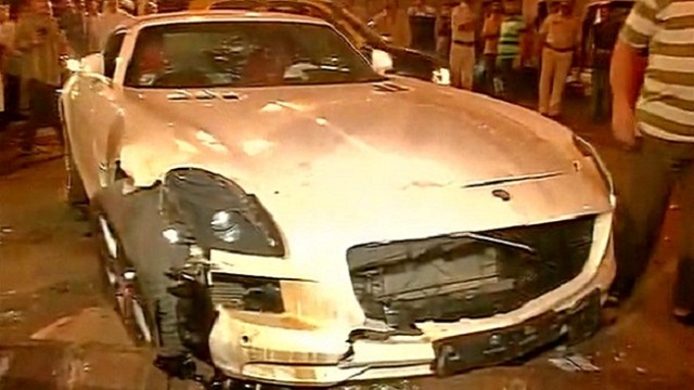 Mumbai Mercedes car runs over 5 people sleeping on pavement driver arrested