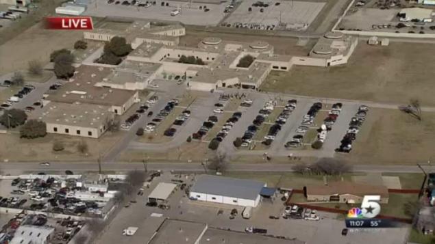 A news chopper shows the Lynn Ross Juvenile Detention Center in Fort Worth Texas where Ethan Couch will be held ahead of his hearing