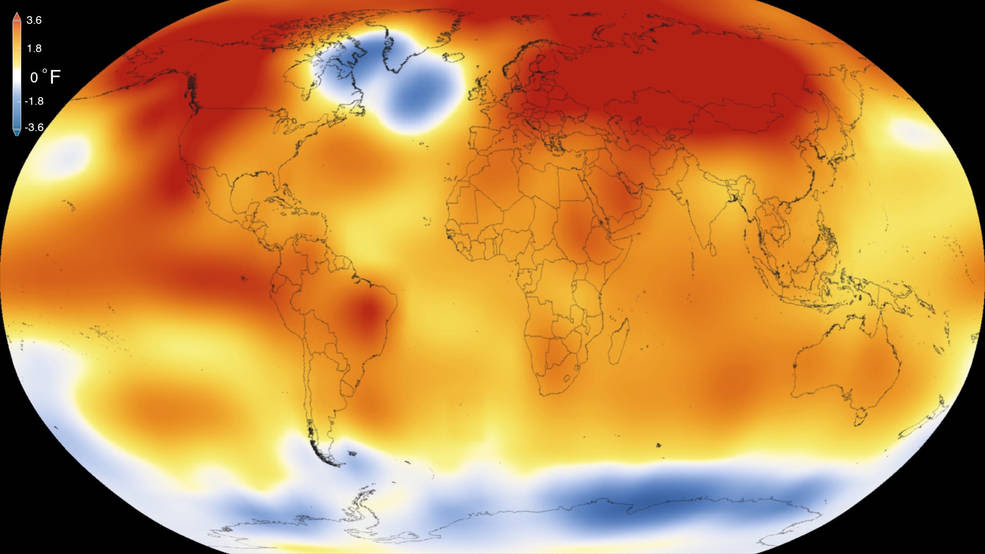 2015 was the warmest year since modern record-keeping began in 1880 according to a new analysis by NASA’s Goddard Institute for Space Studies. The record-breaking year continues a long-term warming trend — 15 of the 16 warmest years on record have