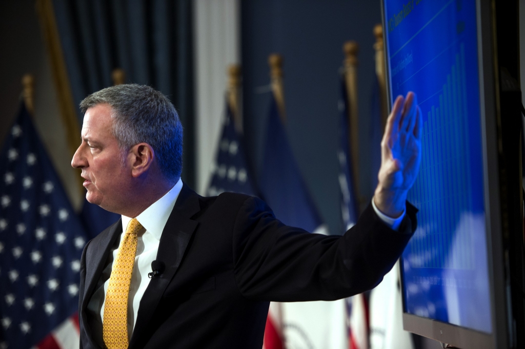 Mayor Bill de Blasio presents New York City’s preliminary budget for fiscal year 2017