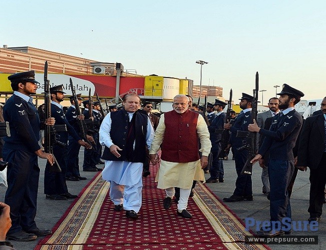 India-Pakistan Prime Minister Narendra Modi made short visit to Pakistan