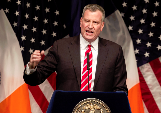 New York city Mayor Bill de Blasio