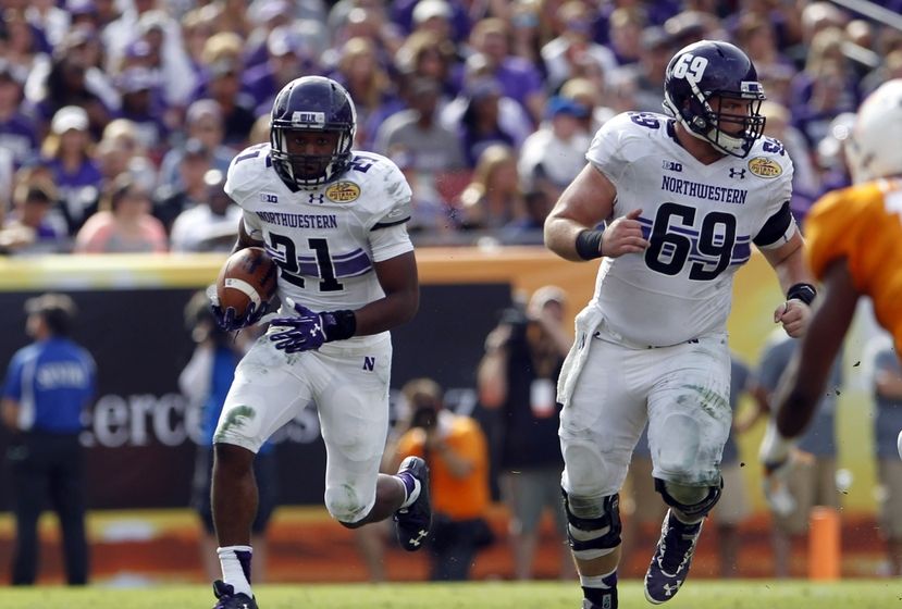 Northwestern play card has Darren Rovell and Mike Wilbon on