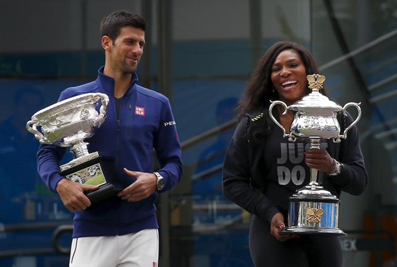 Novak Djokovic and Serena Williams