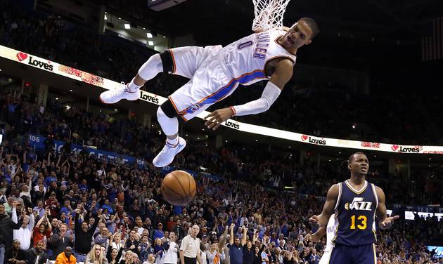 Oklahoma City's Russell Westbrook will start his first NBA All Star Game. The game is Feb. 14 in Toronto