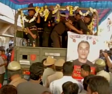 Martyred NSG commando's body reaches Bengaluru