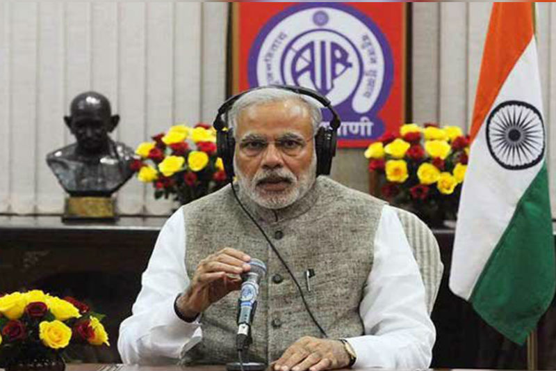 PM Modi during his radio program'Mann Ki Baat