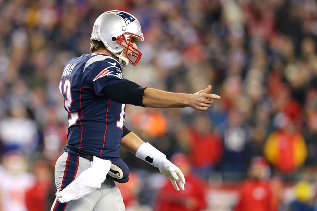 Tom Brady's intensity is on full display as he brings the Patriots back to the AFC Championship Game for the 10th time in his career