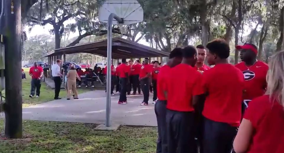 Georgia Penn State players meet with military members at Naval Station Mayport ahead of Tax Slayer Bowl