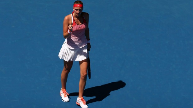 Petra Kvitova notched the first win of the 2016 Australian Open