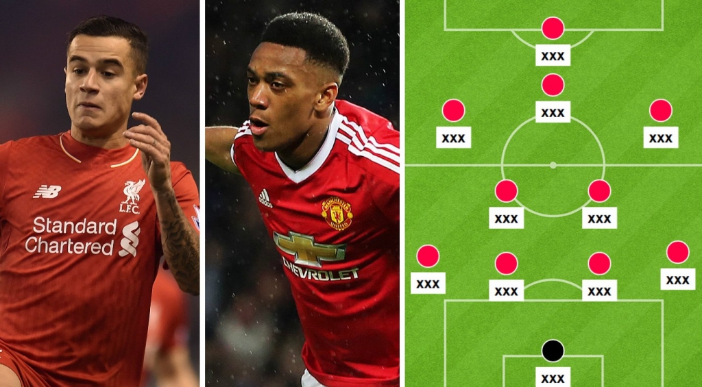 Liverpool and Man United combined XI It's 6-5 but who