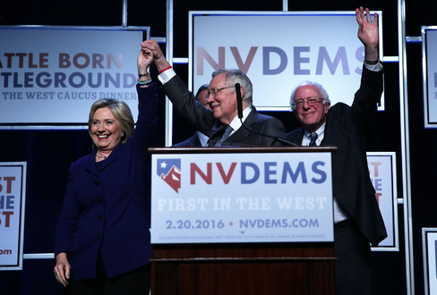 Democratic Presidential Candidates Attend First In The West Caucus Dinner