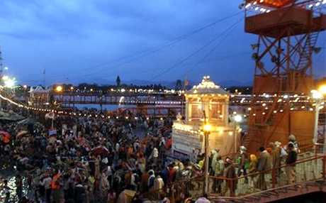 Another shot of Hindu pilgrims taking holy dip in the River Ganges as part of Kumbh Mela in Haridwar. AP