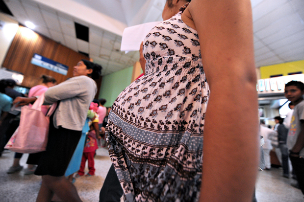 Pregnant women at a clinic in Honduras