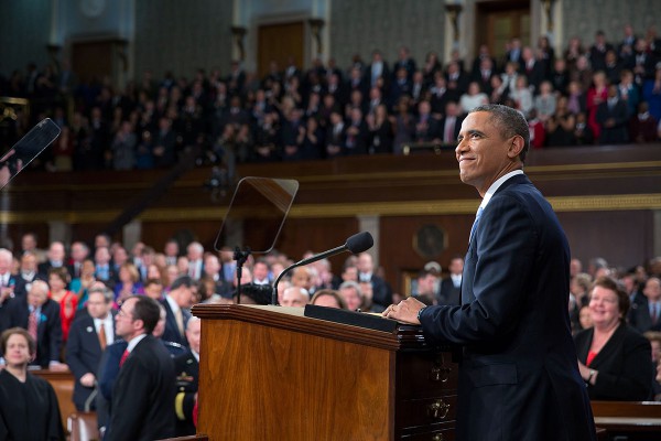 President Barack Obama prepares to deliver his annual State of the Union address to Congress in Washington DC