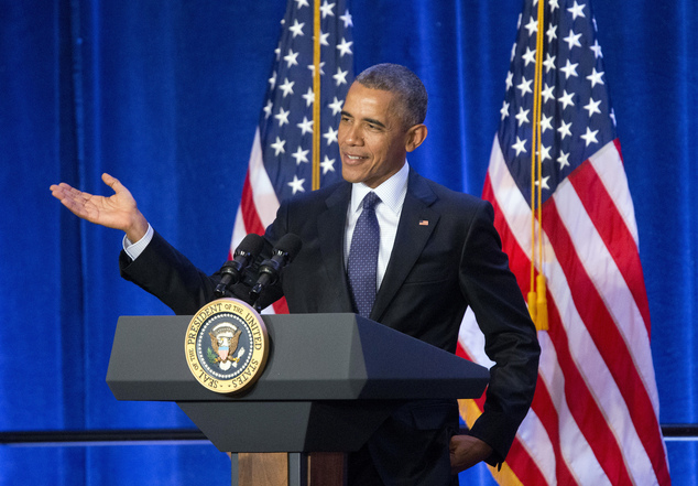 President Barack Obama speaks at the Ford Michigan Assembly Plant