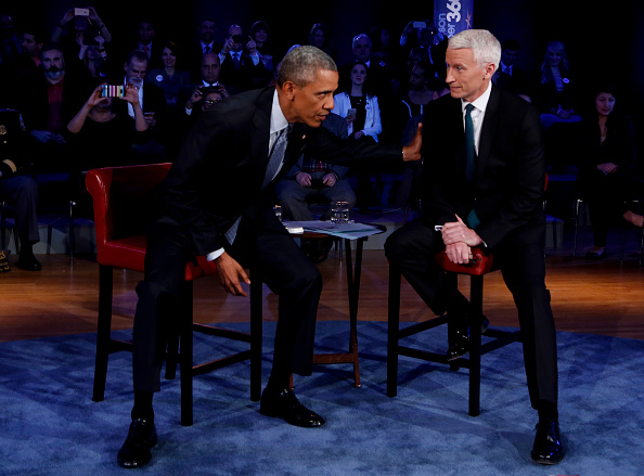 President Barack Obama and Anderson Cooper