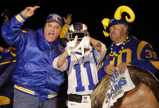 The Rams are returning to Los Angeles and are expected to play at the Coliseum while a $1.8 billion stadium is built in nearby Inglewood