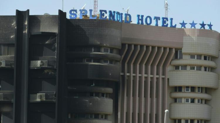 The façade of the Splendid Hotel Ouagadougou Burkina Faso near the restaurant Cappuccino