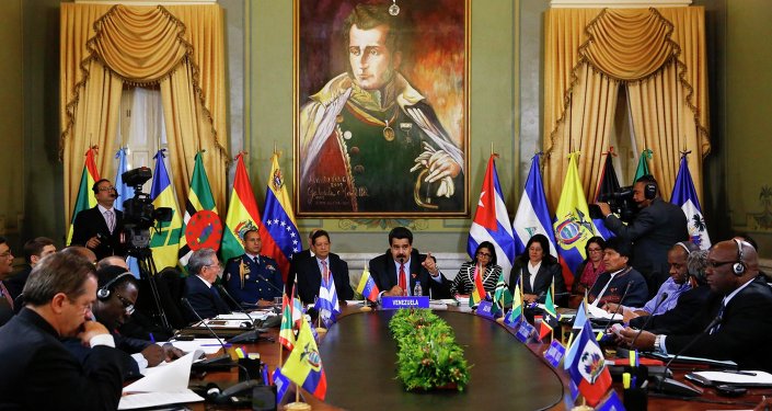 Venezuela's President Nicolas Maduro and ALBA representatives