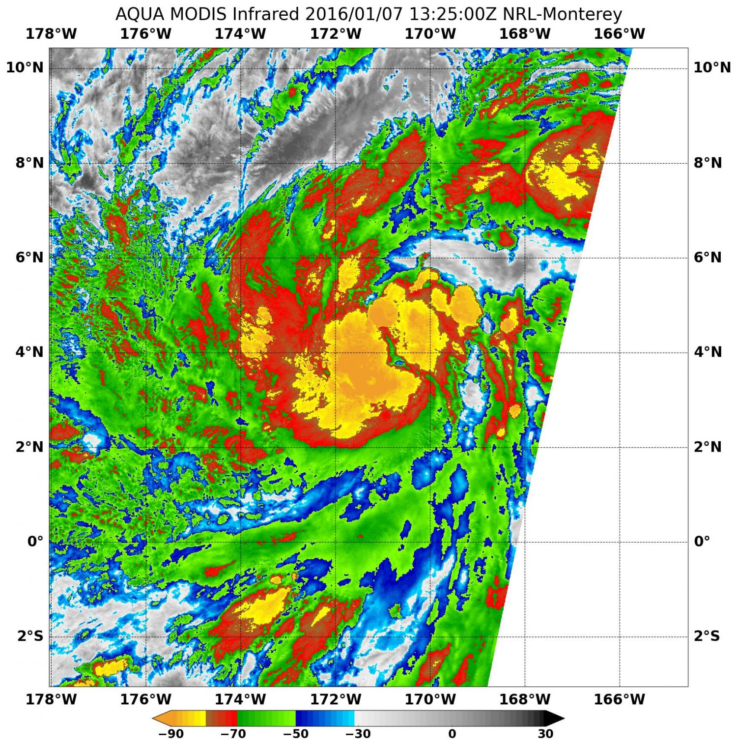 NASA sees out-of-season Central Pacific tropical depression form