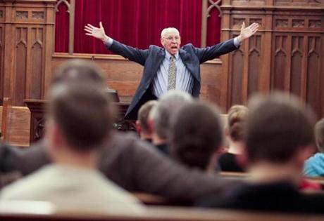 Rafael Cruz the father of Senator Ted Cruz spoke during a service at Wesleyan Nazarene Church in Davenport Iowa on Sunday