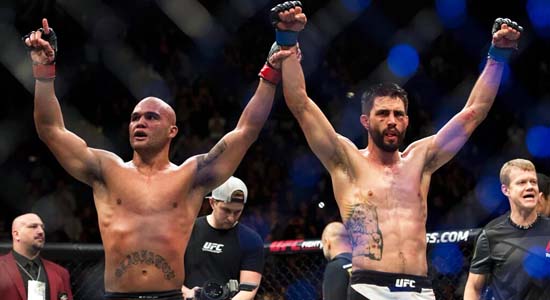 Robbie Lawler retained his welterweight title belt after beating Carlos Condit via split decision at UFC 195 yesterday.- UFC Twitter account