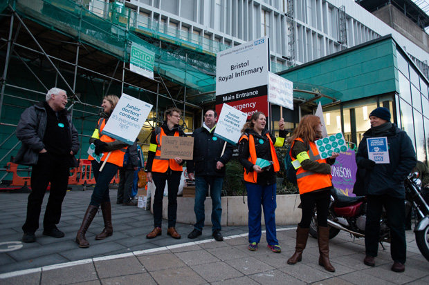 SWNS    
     ACTION Junior doctors strike in Bristol