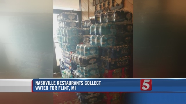 Several Mexican restaurants in Nashville have collected bottles of water for people in Flint Michigan.                      WTVF